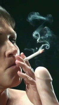Cougar Granny Renee Gives Her Stepson a Sexy Smoking Show