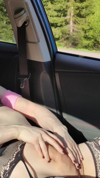 Flashing and Masturbating for Traffic Got Caught and Cumshot