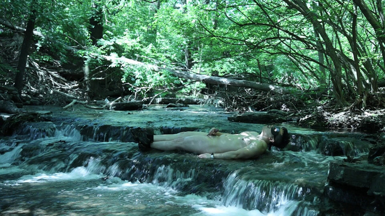 barenakedboy: Flexing by the Waterfall, Trying to Sneak a Little Private...