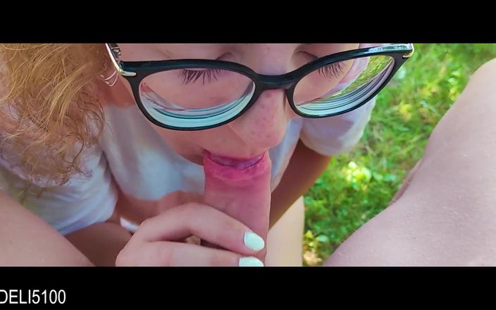 Adeli5100: Sex oralny na świeżym powietrzu w naturze spust w ustach połykać