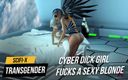 SciFi-X transgender: Cyber angel dickgirl chịch một cô gái tóc vàng gợi...