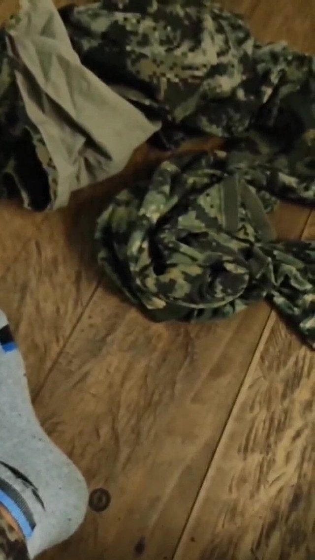 Military Man Masturbating Alone (Hot guy videos)
