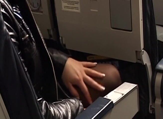 Public Lust: Naughty girl gets fucked in the plane