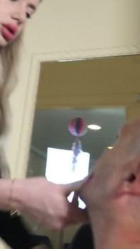 French Princess Slapping & Spitting Mirror Humiliation!
