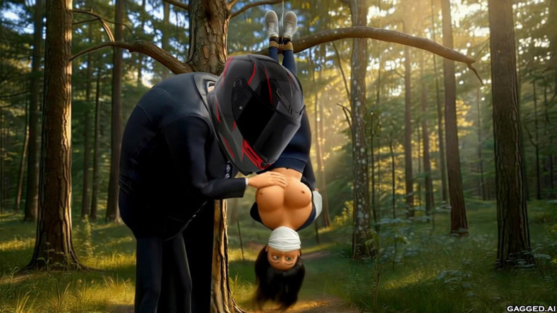 Gagged AI Cartoons: Uscire con mina