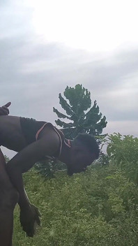 Ebony Creamy Bussy Decide to Btm for Huge Dick After a Long While in an Abandoned Government Site