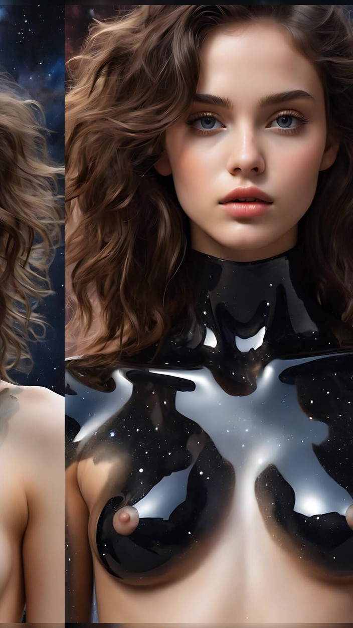 AI Girls: Desnudo artístico de una hermosa joven con un cuerpo de...