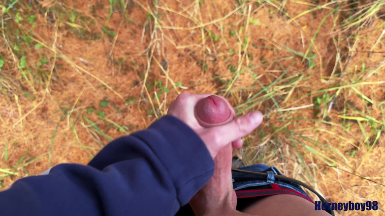 Horneyboy98: Twink Wixt 在森林的秋日和潮吹角质