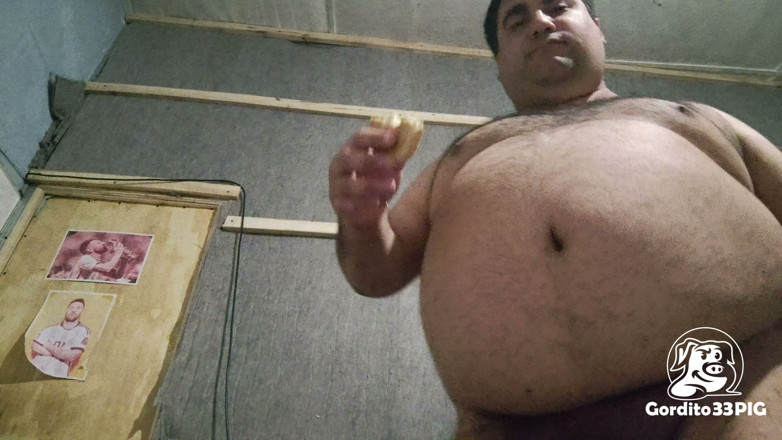Gordito33PIG: Fat Greedy Pig Belly in Close-up