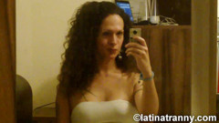 Nikki on the mirror being sissy thumbnail