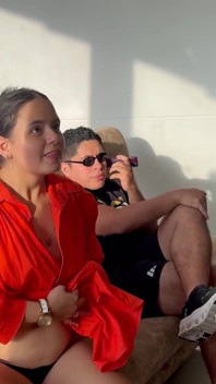 I Fuck the Stepdaughter of a Blind Man Next to Him, Semen Falls on Him and He Thought It Was Cream