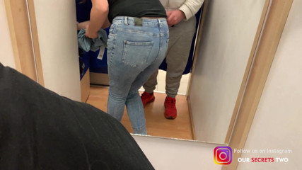 Our Secrets: Surprise cum in her panties in store changing room