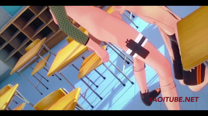 Yaoitube: Naruto Yaoi. Naruto, Sasuke, Kiba, elle muamele, sakso ve prezervatifsiz...