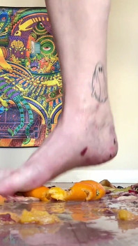 Größe 16 Foot crush mit Obst von 67 goddess
