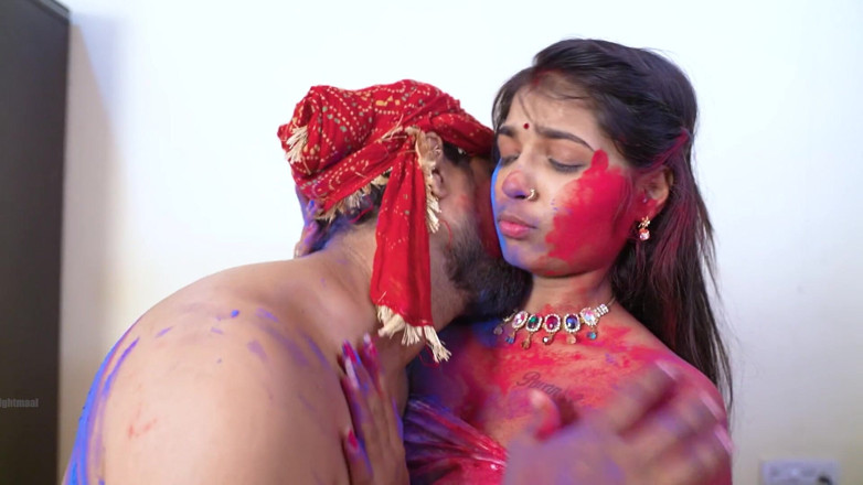 Tightmaal: Hot Desi Indian Sanjana Holi Special Hard Sex
