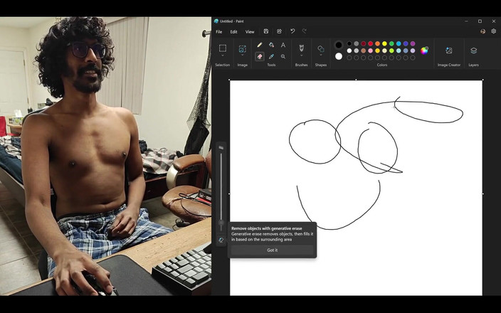 NANDgasm: Udostępnianie ekranu mojego komputera podczas rysować mrówkę podczas głaskania mojego...