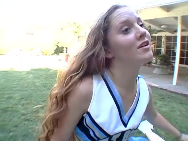Tight little babes: Two gorgeous perfect pussy cheerleaders get fucked by a big...