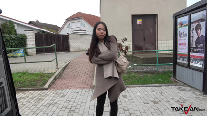 Take Van: Asian babe need a lift which horny dude in van...
