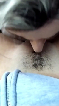Sucking the giant clitoris
