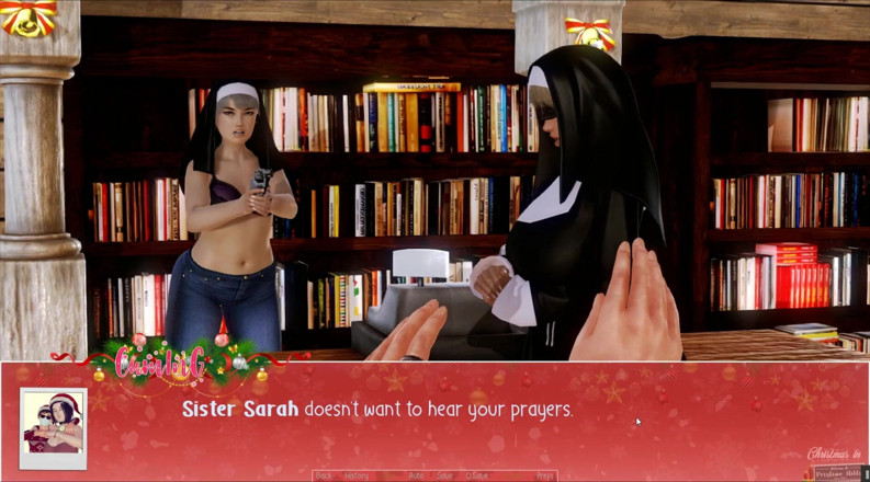 Cumming Gaming: Obegränsad jul [xmas hentai porrspel] avsnitt.15 styvsyster Sophia nunna bekänner sin...