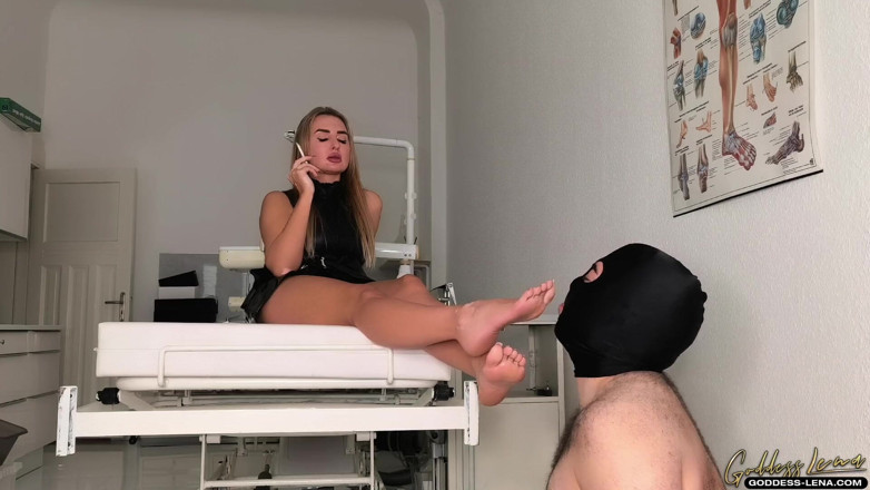 Goddess Lena: Smoke-Domination: Lick My Heels &amp; Feet Clean - Ashtray, Spittoon &amp; Ns Toilet