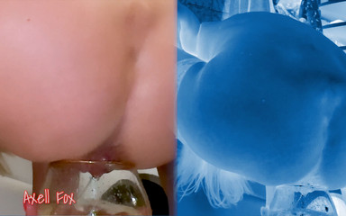 Thumbnail of Sperm Drain 8. French MILF Drains Cum in Bathroom! X-ray Design.