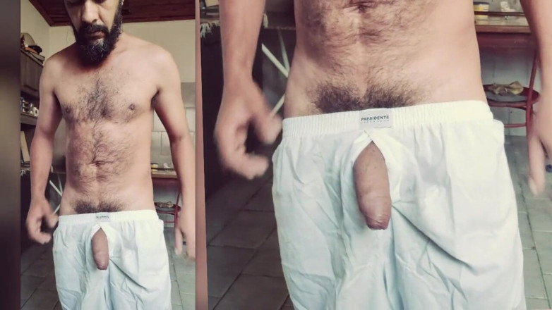 Stink HairyMale: Beyaz pijama, sperm sarısı