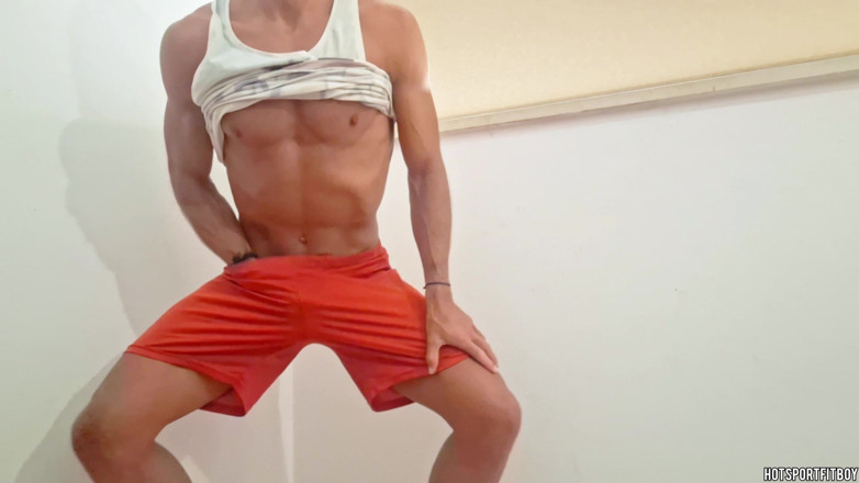 Hotsportfitboy: Risky Masturbation in a Balcony - Hot Cumshot and Almost Caught
