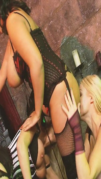 Beauties in Orgies Scene-4_lesbian Orgy of Busty Beauties in Lingerie, They Cum with Their Dildos
