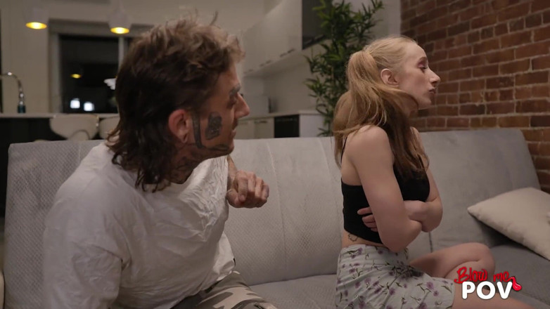 Blow me POV: Blow Me POV: Teen with Pigtails Sucks Her Stepbrother