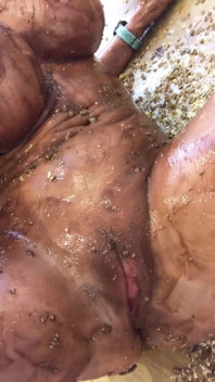 34JJ fake tits and ass messy food play