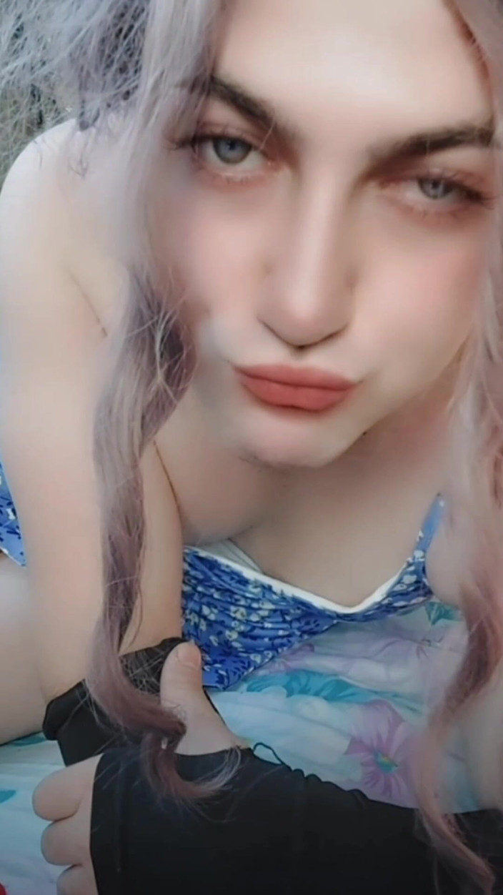 Kitty_Cross: Handless Masturbation Cute Lady Boy Cock Between Legs Hot Horny...