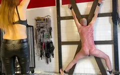 Whipped on St. Andrew's cross