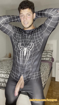 My Big Cock Cums with No Touch Spiderman Suit