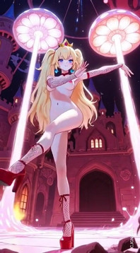 125. Princess Peach Topless Dance in Her Castle (ai Animation)