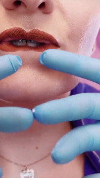 Asmr Video- heiße sondierung mit Arya Grander - Blauer Nitrile Handschuhe Fetisch Video Nahaufnahme