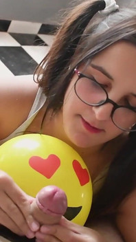 Stiefzus emoji ballon dubbele pijpbeurt - Bunny Looner