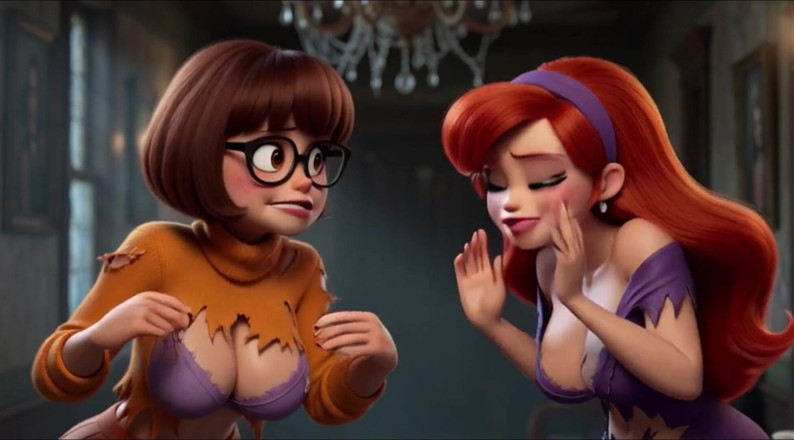 My night collection: Velma and Daphne Become Fully Nude in Haunted Mansion Ghost...