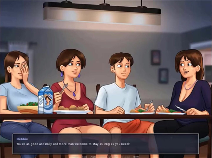 Cartoon Play: Yaz mevsimi efsanesi bölüm 44 - üvey aile yemeğinde masanın altında yarağıma dokunuyor