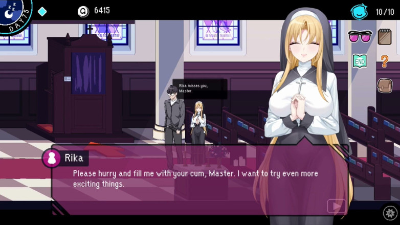 NSFWOtaku: Hentai Game - Church Hentai Sex Scenes (rika the Lewd Nun Heroine) -...