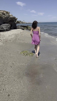 Miga na plaży