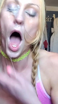 Vanessa Hastings Messy Spit Face Dildo Deepthroat