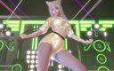 3D-Hentai Games: [MMD] T-ARA - Ahri Seraphine Akali sexy quente striptease League Of...