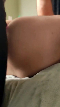 Watch up Close as Pegging Wife Slides Strapon in Husbands Ass