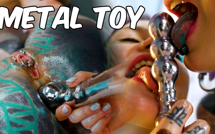 Z-Filmz: Oily Lesbian Metal Toy Threesome Girls Slippery Fuck