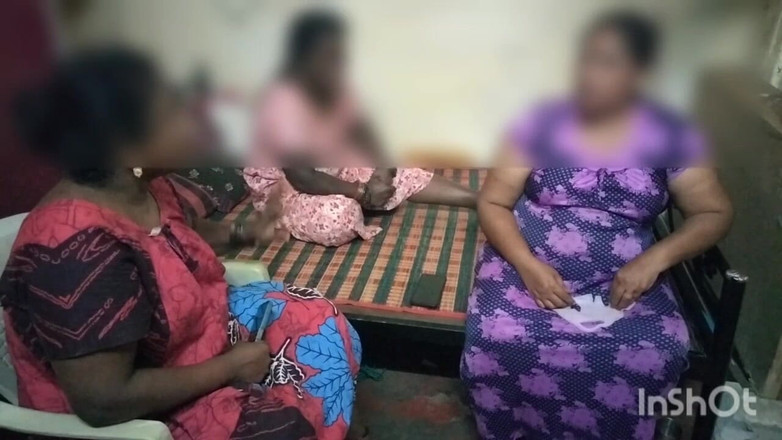 Tamil lesbian: Trois tatie, discussion torride