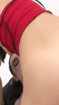 Skinny Brunette Stretched Wide Dripping in Intense Hardcore Pound