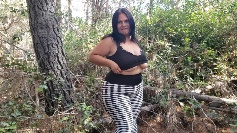 Riderqueen: Stepmom walking in forest