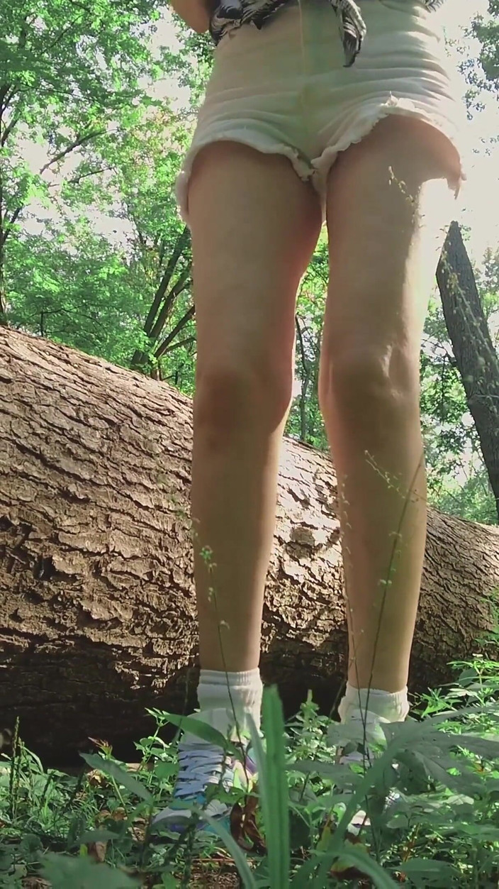 KinkyHome: Voyeur in Forest - Girl Masturbates Outdoor