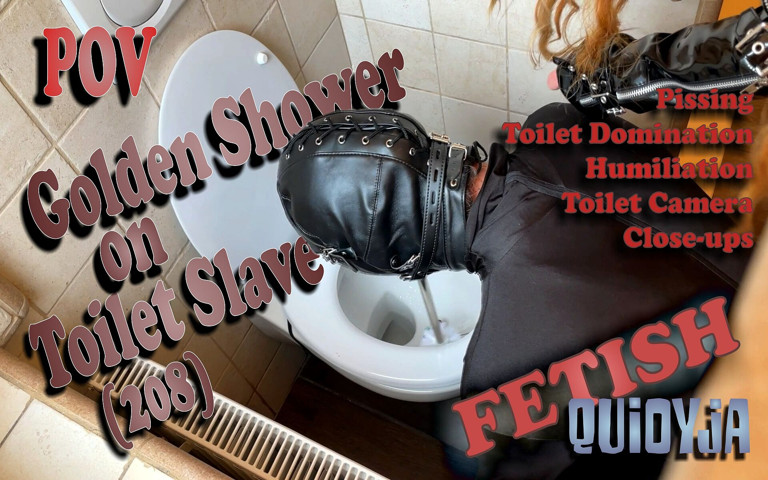Golden Shower on Toilet Slave POV (208)
